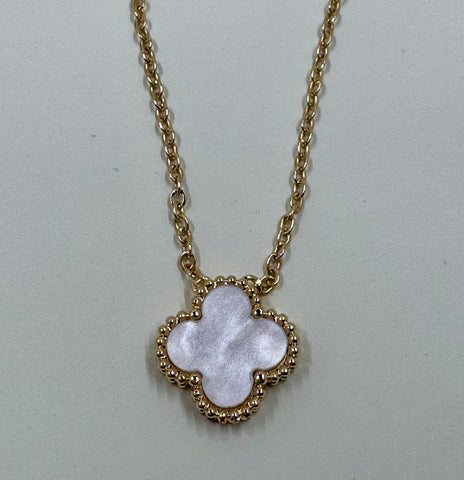 Clover reversible black/ivory necklace or bracelet