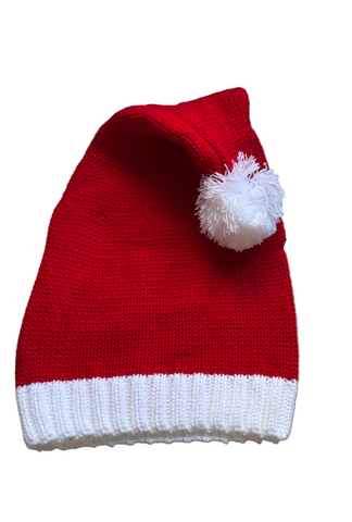 Santa Christmas Hat with Pom Pom for adults and kids