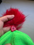 Grinch lime green Christmas Hat with Pom-pom