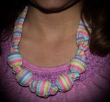 Fabric Beaded Necklace for babies and children.  Teething Necklace!