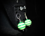 St. Patricks Day Shamrock Women's Chunky Bubblegum Necklace w/ rhinestone beads
